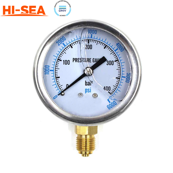 Marine 0-60MPA pressure gauge